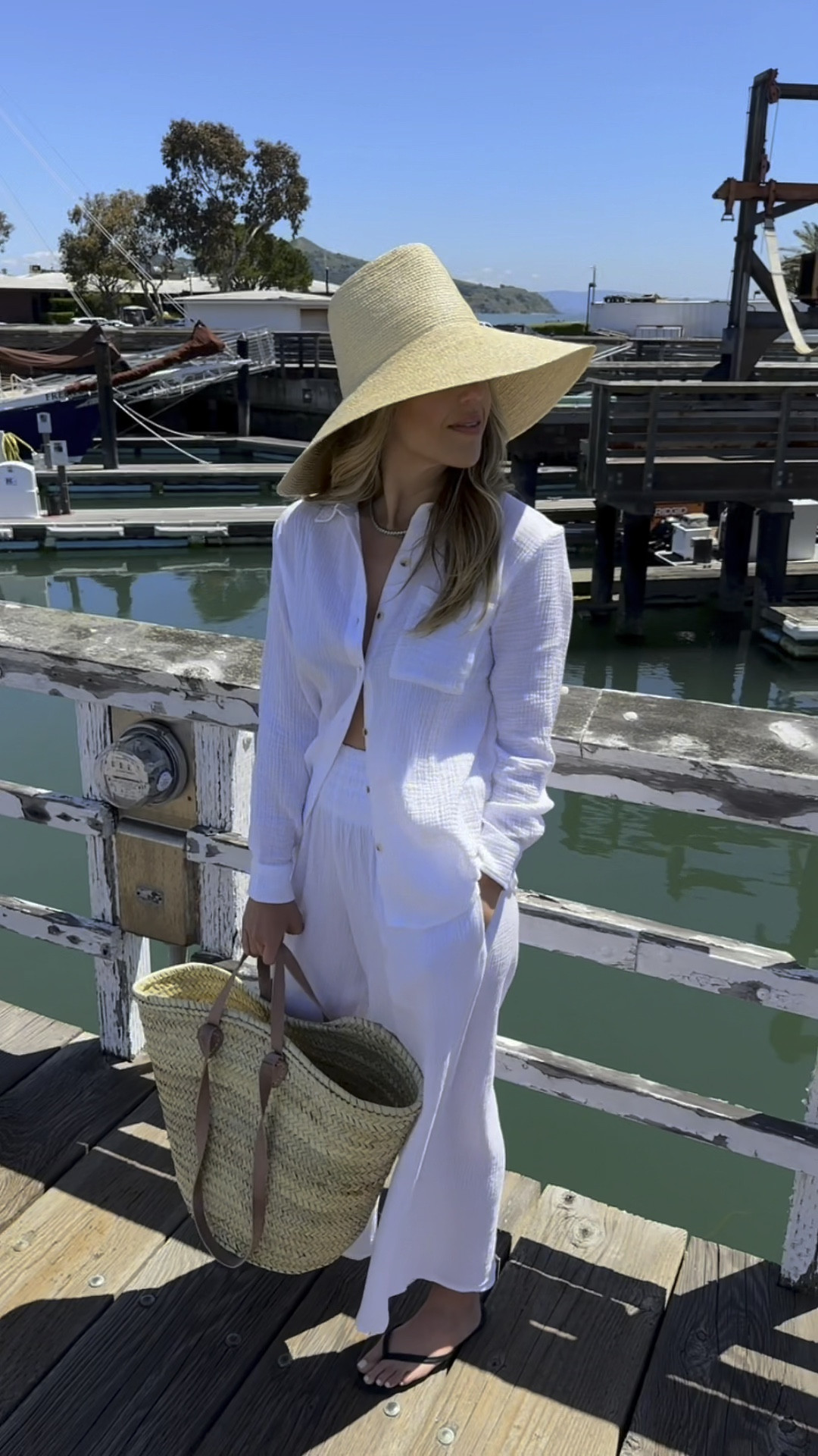 The perfect summer pieces - from the farmers market to the beach, these double cloth pieces are so versatile and can be worn all summer. Easy to pack and lightweight! 

Summer outfit. Summer pants. White button down. Cover up. Vacation style. Resort wear. Swim suit. 

#LTKtravel #LTKfindsunder100 #LTKVideo