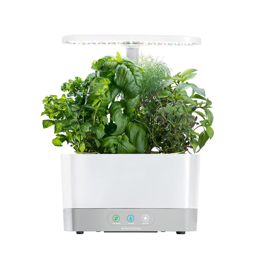 AeroGarden Harvest White Home Garden System | The Home Depot