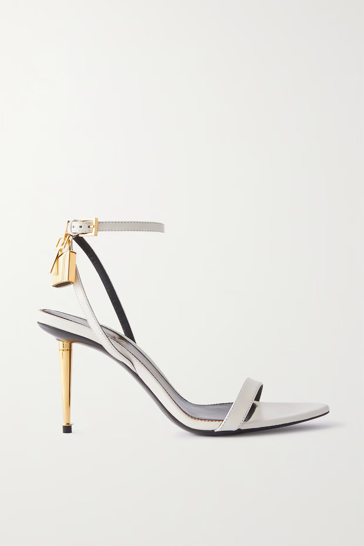 TOM FORD - Padlock Leather Sandals - White | NET-A-PORTER (US)