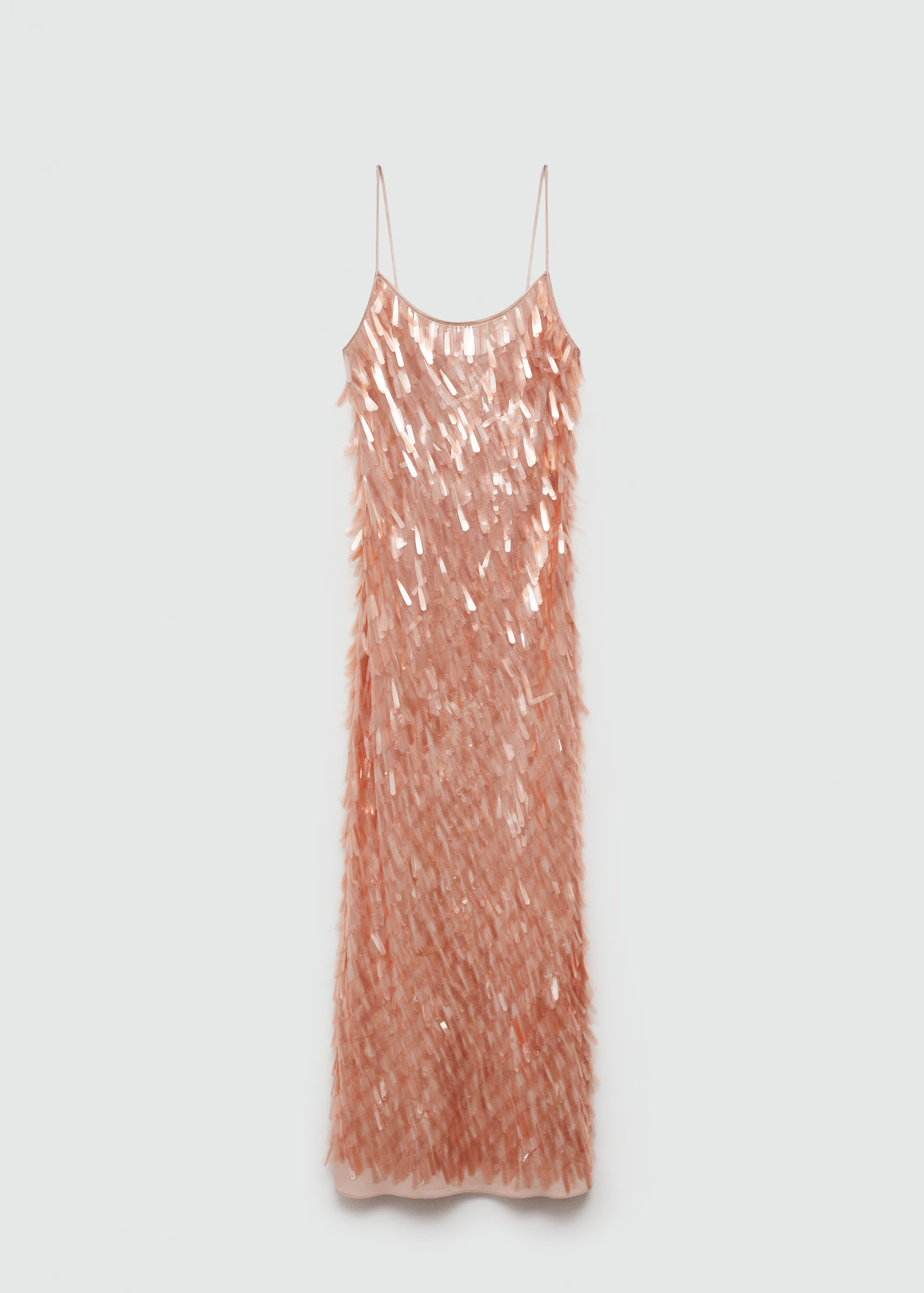 Low-cut teardrop sequinned dress - Woman | MANGO United Kingdom | MANGO (UK)