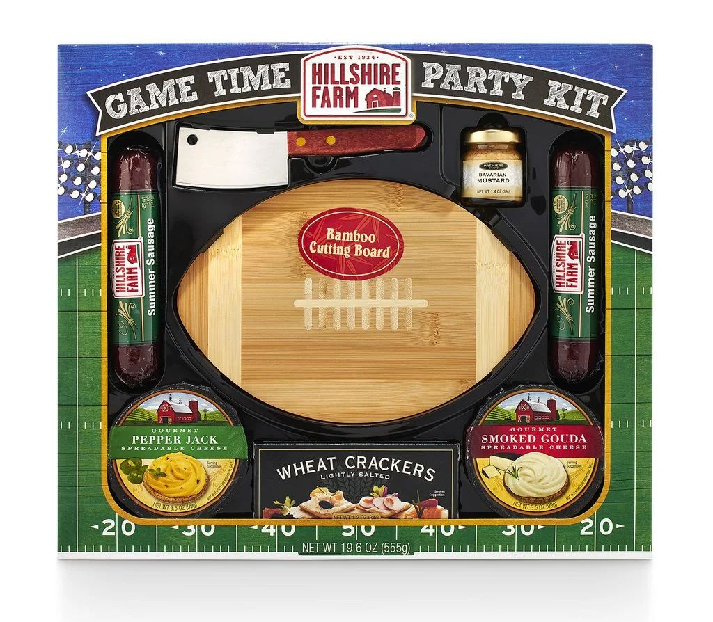 Hillshire Farm Gametime Party Holiday Gift Box, Assorted Meat & Cheese, 19.6oz. 8 Piece - Walmart... | Walmart (US)