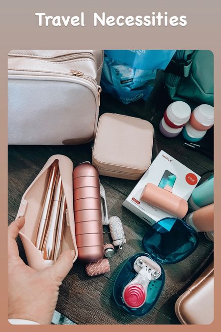 Make traveling easier with these essentials! Makeup bag, toiletries, skincare, tech essentials, portable phone chargers, vitamin carrier, jewelry travel box, amazon finds, Amazon deals, backpack, vacation, travel

#LTKunder50 #LTKtravel #LTKitbag