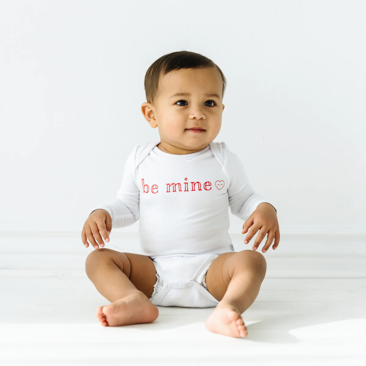 Be Mine Long Sleeve Graphic Bodysuit | Little Sleepies
