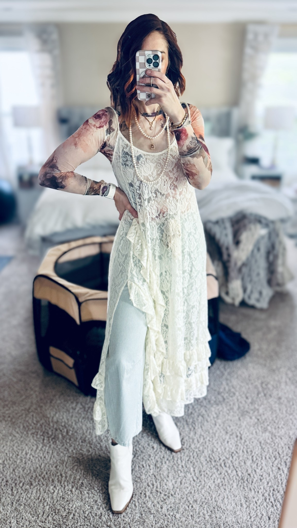 Spring Brunch Outfit #OOTD Recently I have been obsessed with Three Bird Nest! So many cute pieces and this was an outfit I was inspired to try. 

Main Outfit Items:
Elevated Eyelet Barrel Jeans size Small
So Charming Floral Top Size Small
Sweet Perfection Layering Maxi Dress Size Medium
Yellow Box White Booties Size 11

#tallwomenfashion #tallgirlfashion #tallfashion #bohofashion #layering #brunchoutfit


#LTKdayinmylife #LTKootd #LTKTall