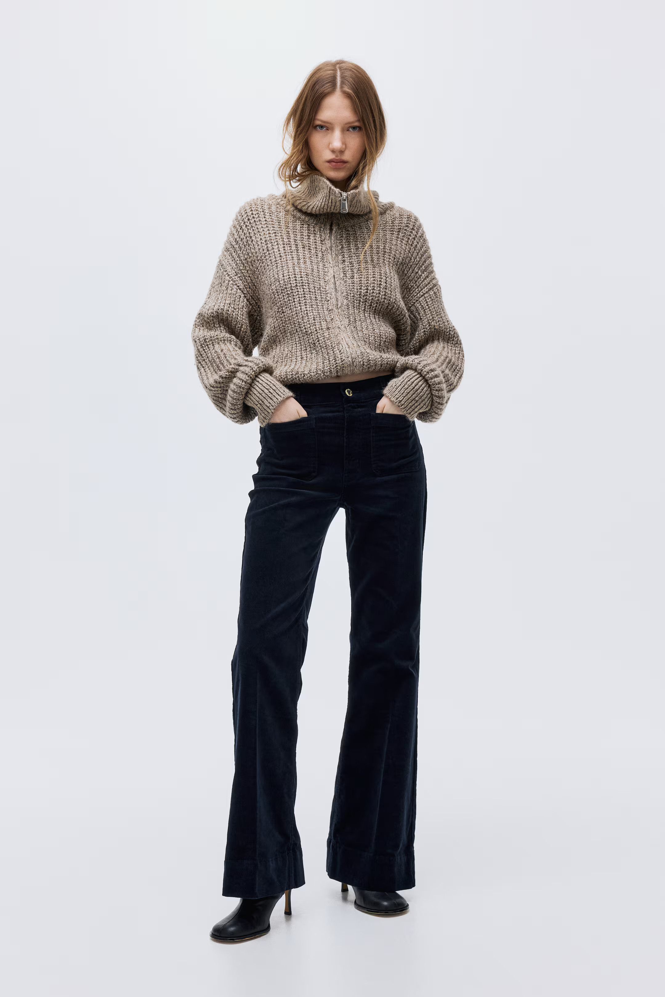 Flared corduroy trousers | H&M (UK, MY, IN, SG, PH, TW, HK)