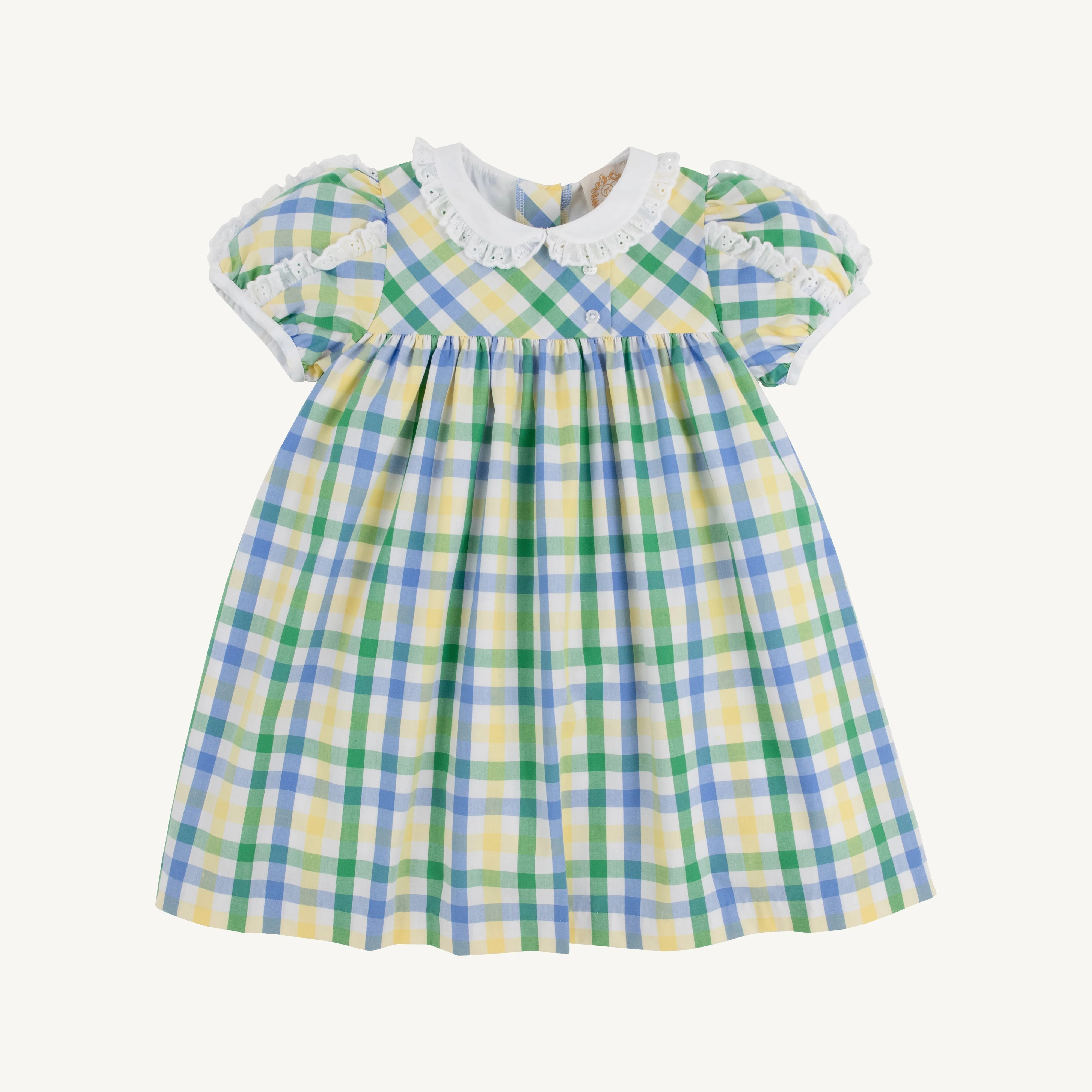 Mary Baker Day Dress - Polo Field Plaid with Worth Avenue White | The Beaufort Bonnet Company