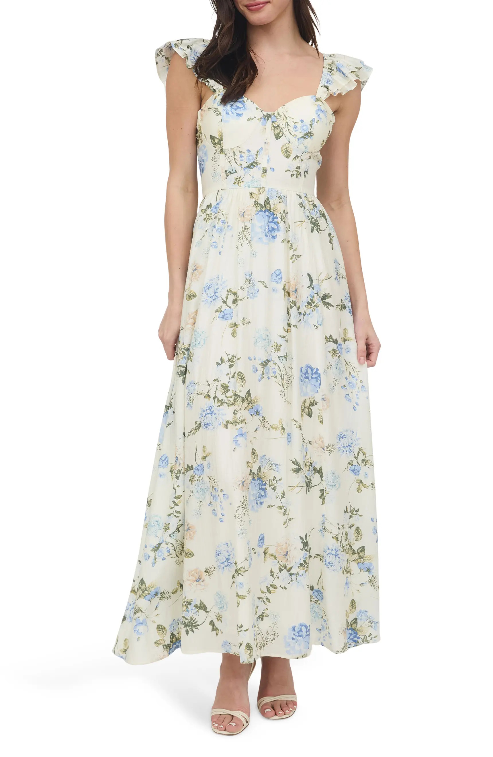 Floral Ruffle Maxi Sundress | Nordstrom Rack