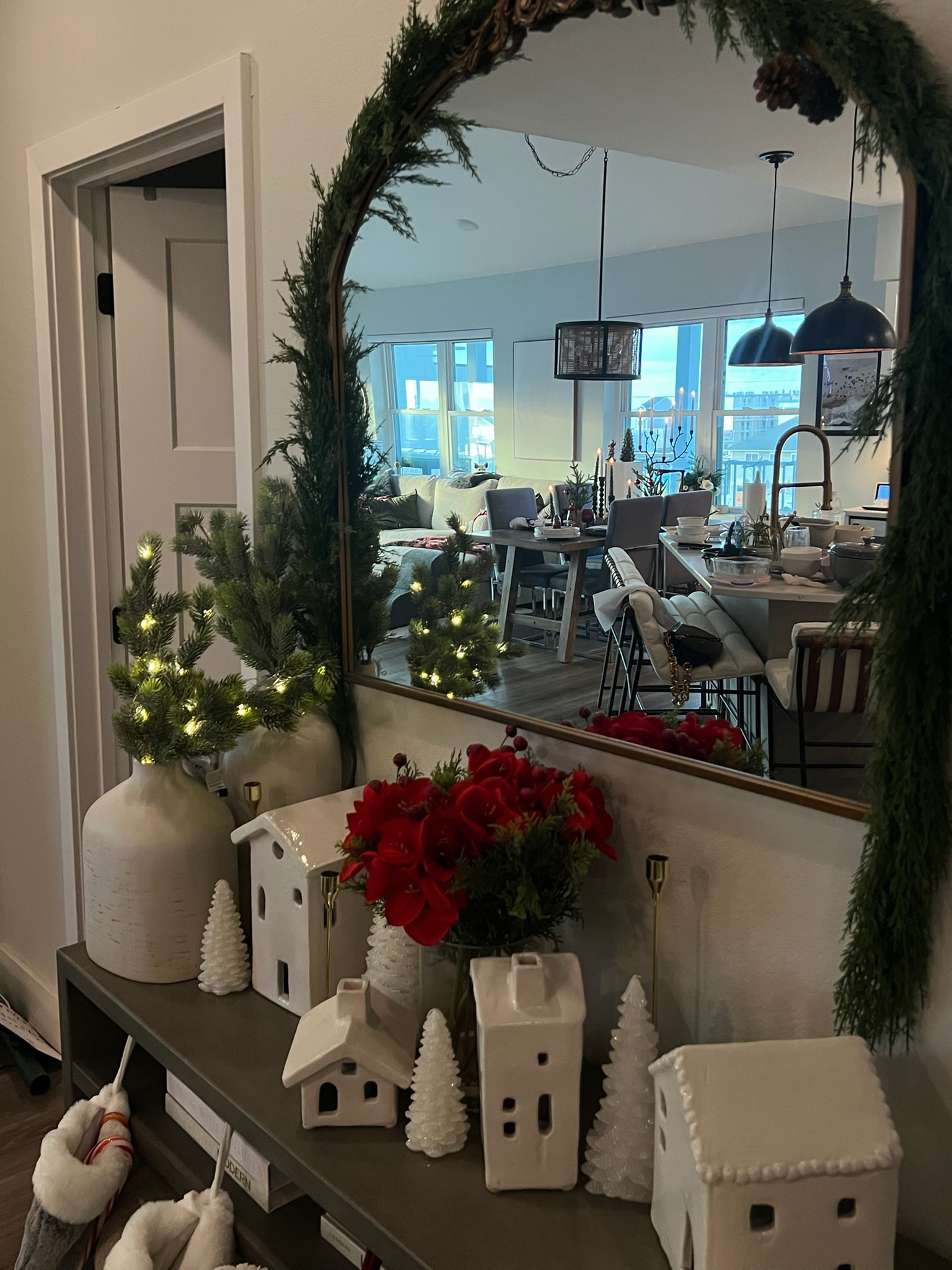 Christmas village holiday decor and entryway ideas for the holidays from pottery barn 

 #LTKHoliday #LTKSeasonal #LTKHome