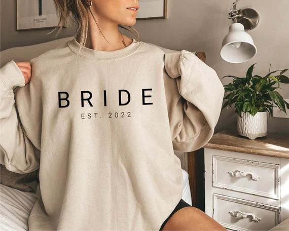 Custom Bride Sweatshirt, Bridesmaid Sweatshirt, Maid of Honor Shirt, Bachelorette Party Sweatshir... | Etsy (US)