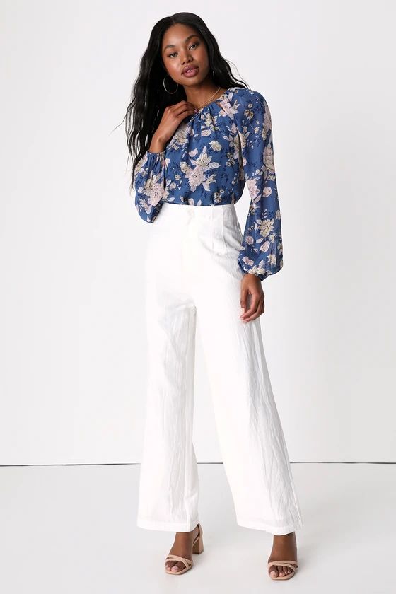 Stylish Impulse White High Rise Wide-Leg Trouser Pants | Lulus (US)