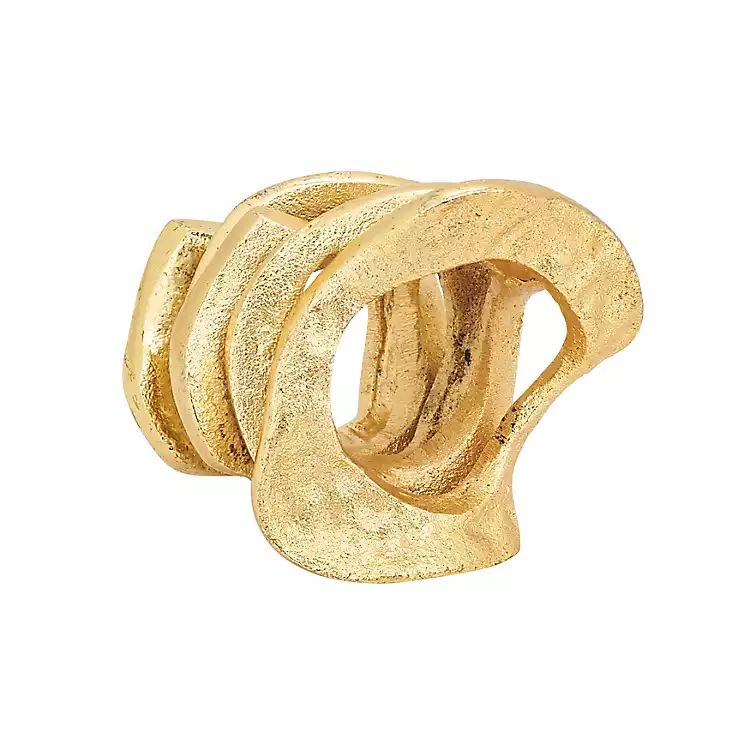 Gold Stacked Wavy Napkin Rings, Set of 4 | Kirkland's Home