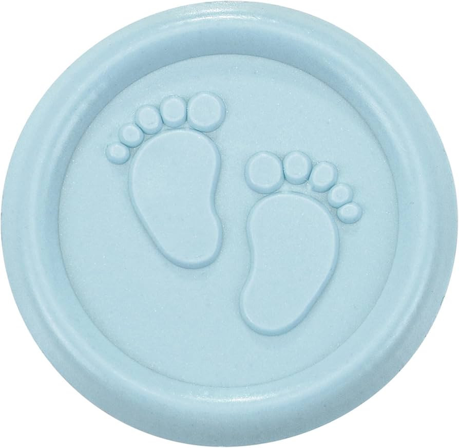 Yoption Baby Footprints Wax Seal Stickers, 50 Pack Envelope Seal Stickers Envelope Seals Self Adh... | Amazon (US)
