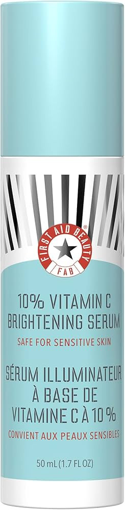 First Aid Beauty 10% Vitamin C Brightening Serum, Safe for Sensitive Skin, Helps Brighten + Visib... | Amazon (US)
