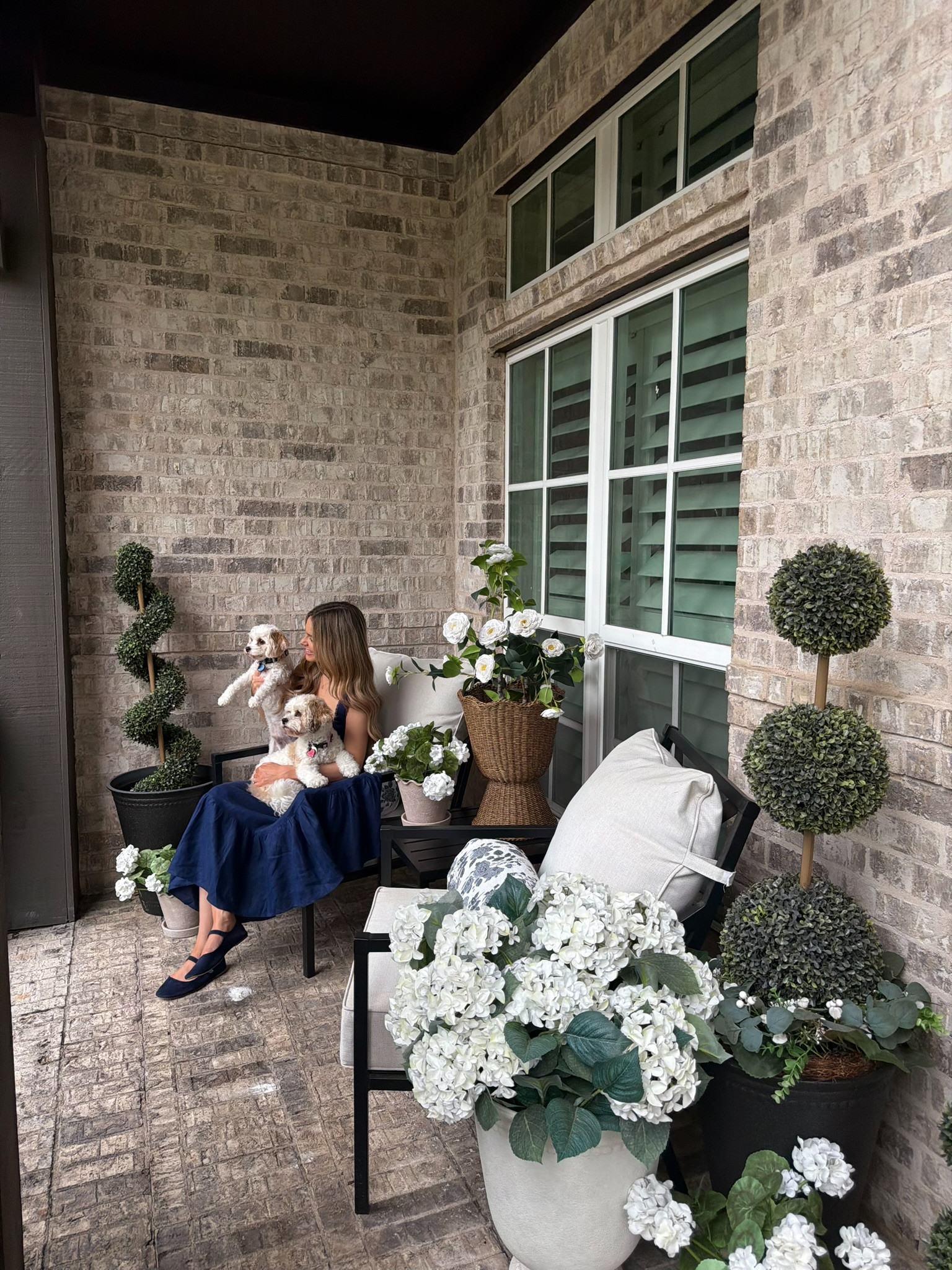 The puppies and I LOVE sitting on our front porch in the springtime!  

 #LTKSeasonal #LTKHome