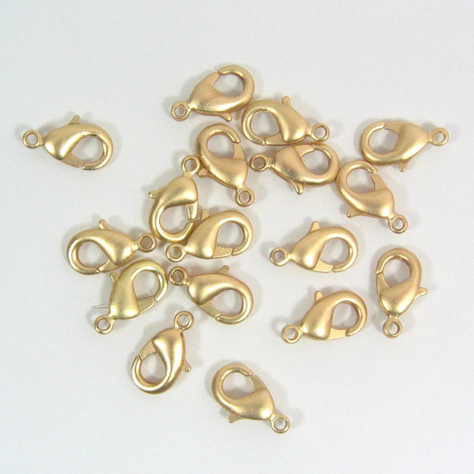 12mm x 7mm Lobster Clasps - Matte Gold - Choose Your Quantity | Etsy (Global)
