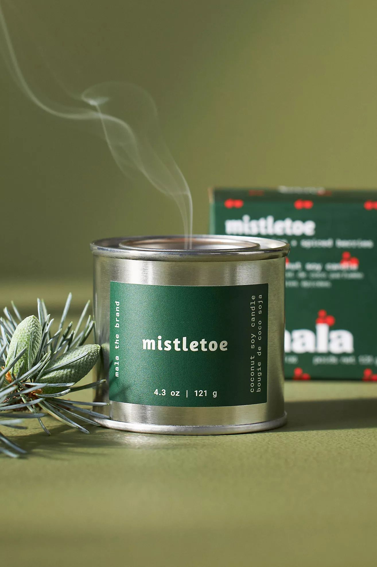 Mala the Brand Mistletoe Tin Candle | Anthropologie (US)