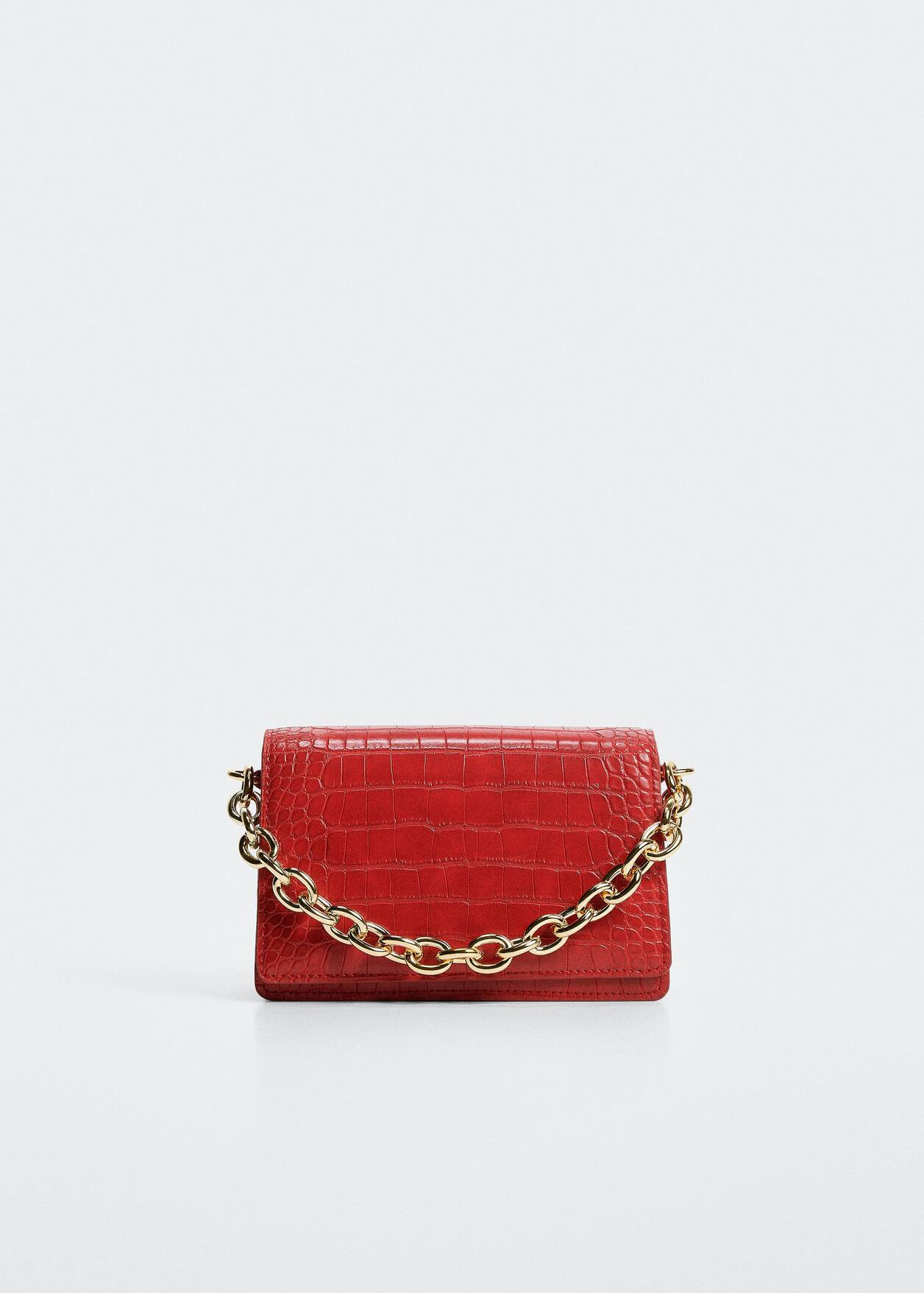 Crocodile-effect double handle bag -  Women | Mango USA | MANGO (US)