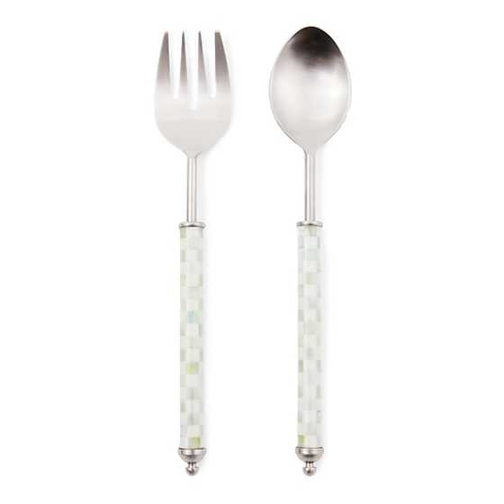 Sterling Check Supper Club Salad Serving Set | MacKenzie-Childs