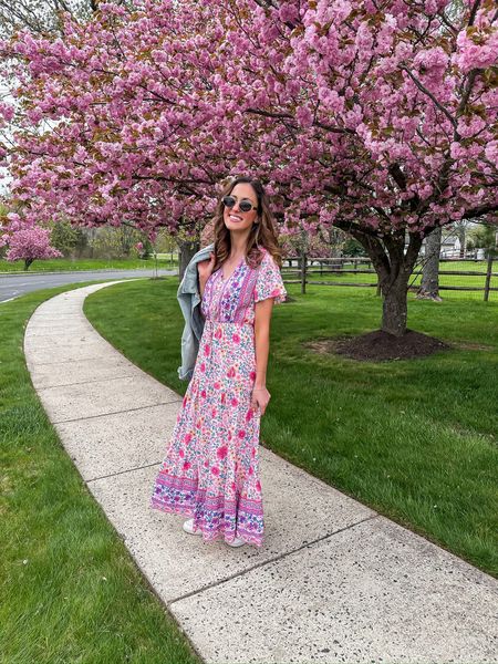 Gold oval sunglasses - designer look for less from Amazon! 

Spring outfit // spring fashion // Amazon fashion finds // floral maxi dress // Jean jacket and dress 

#LTKfindsunder50 #LTKSeasonal #LTKstyletip