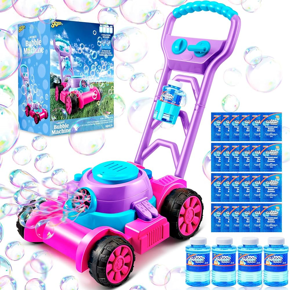 Sloosh Bubble Lawn Mower Toddler Toys - Kids Toys Bubble Machine Summer Outdoor Toys Games, Bubbl... | Amazon (US)