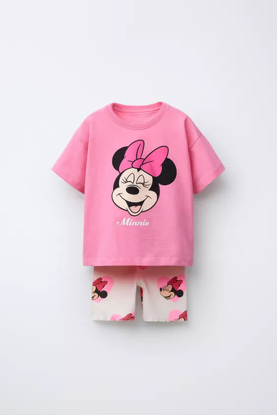 MINNIE MOUSE © DISNEY T-SHIRT AND BIKER LEGGINGS SET | Zara US