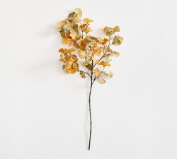 Faux Golden Turning Ginkgo Branch | Pottery Barn (US)