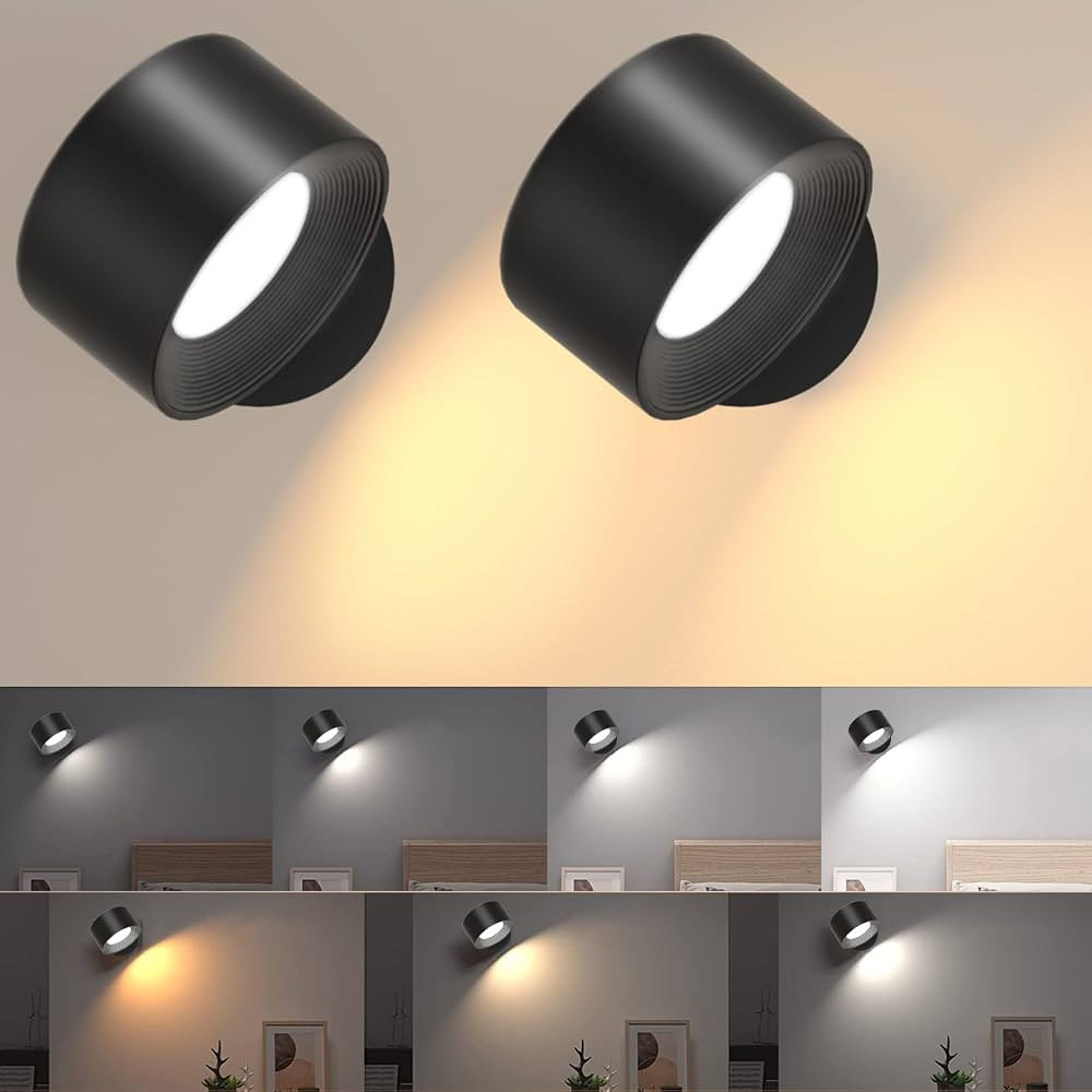 led wandleuchte innen 2 St\u00fcck,wandlampe Wandlichter ohne stromanschluss ,4 Helligkeitsstufen... | Amazon (DE)