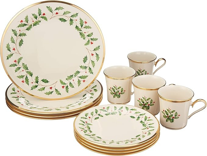 Lenox Holiday 12-Piece Dinnerware Set | Amazon (US)