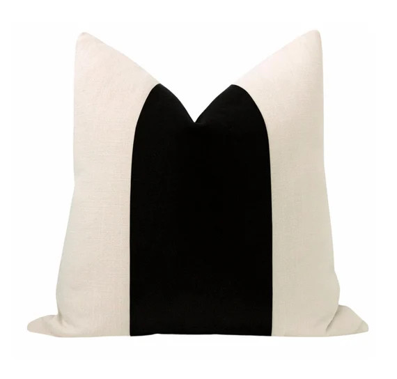 Panel : Mohair Velvet // Caviar COVER ONLY  Color Block  - Etsy | Etsy (US)