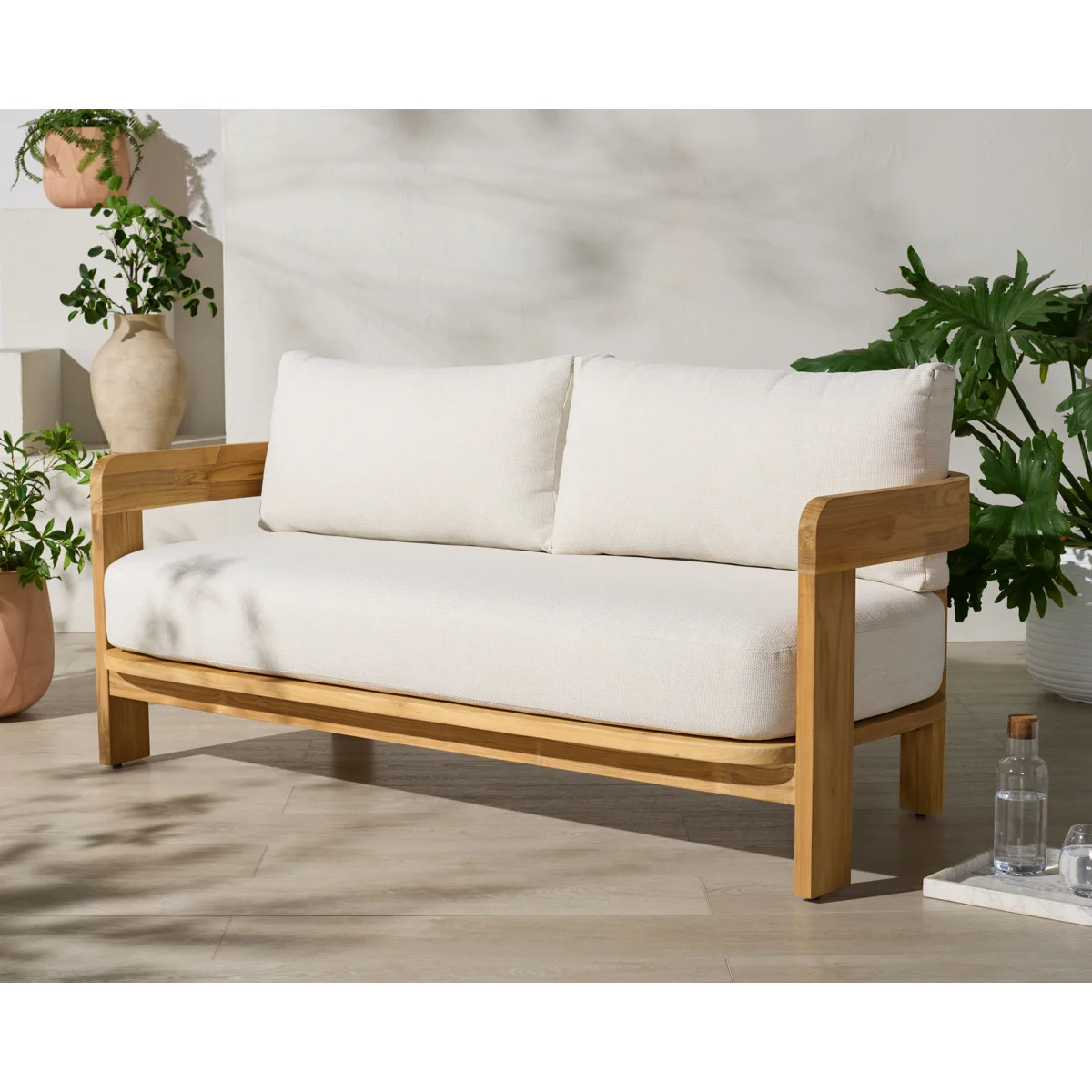 Achilles Teak Patio Sofa | Wayfair North America