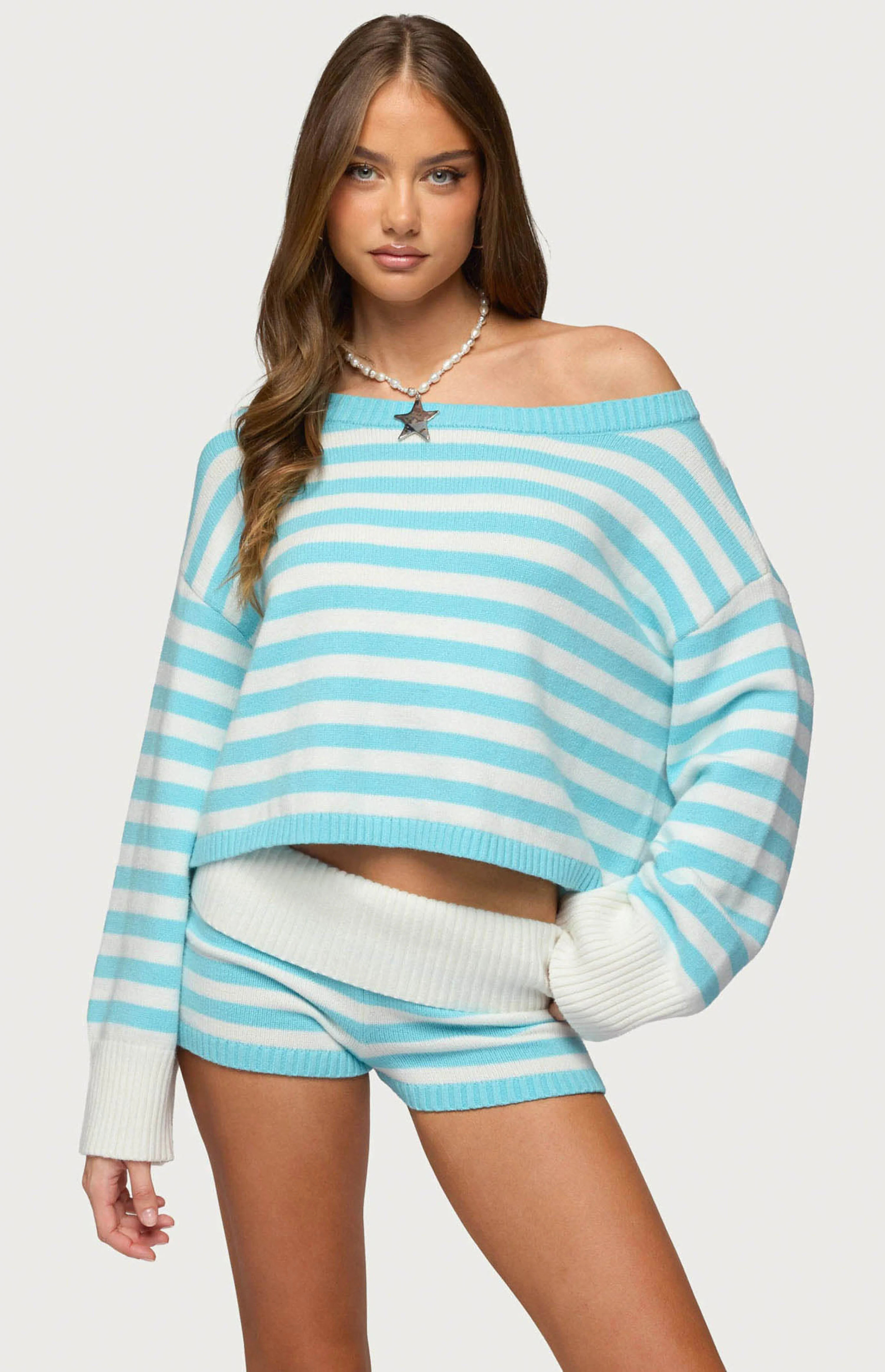Edikted Saphi Striped Oversized Knit Sweater | PacSun