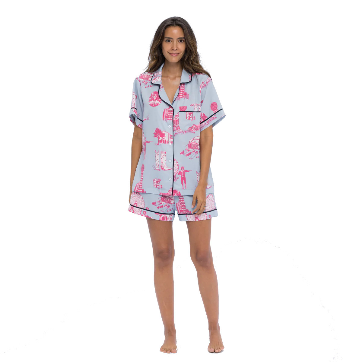 Dallas Toile Pajama Shorts Set | Katie Kime Inc