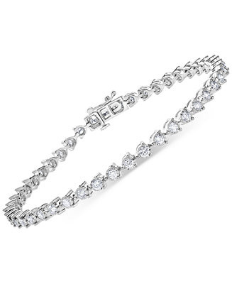Forever Grown Diamonds Lab Grown Diamond Tennis Bracelet (2 ct. t.w.) in Sterling Silver - Macy's | Macy's