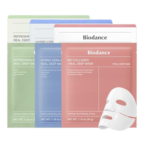 BIODANCE Total Solution Trio: Bio Collagen & Ceramide Panthenol & Sea Kelp Real Deep Mask Set, Firming, Hydrating, Claming Kit, Korean Skincare Set, Christmas Gift Stocking Stuffers for teen girls | Amazon (US)