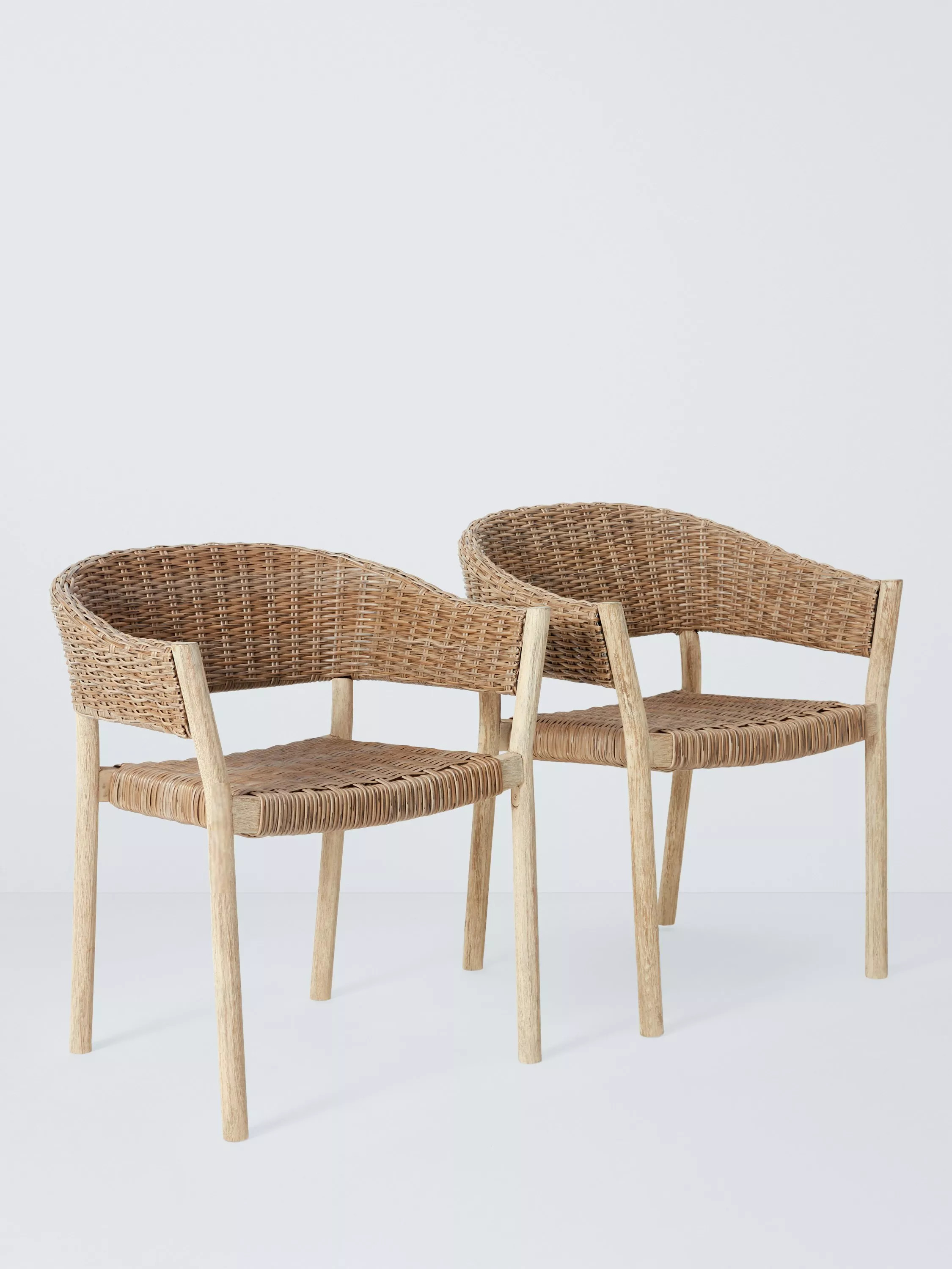 John Lewis Burford Garden Woven Dining Chairs, Set of 2, FSC-Certified (Acacia Wood), Natural | John Lewis (UK)