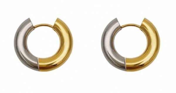 Two Tone Vesta Hoops | Accessory Concierge