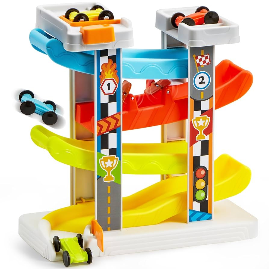 Toddler Toys for 18M+ 2 Year Old Boy and Girls - Race Track Car Ramp Toy with 4 Cars and Multiple... | Amazon (US)