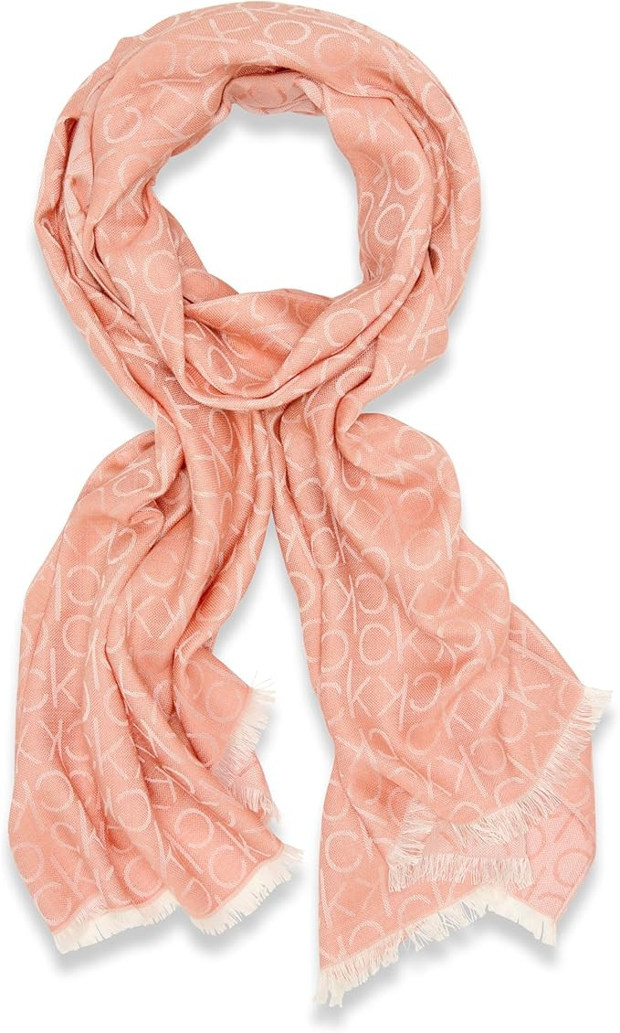 Calvin Klein Women's Soft Acrylic Fringe Scarf | Amazon (US)