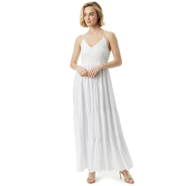 Jessica Simpson Women's and Women's Plus Iris Crochet Cami Dress | Walmart (US)