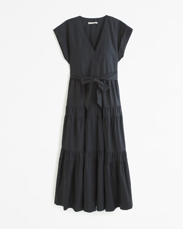 Tie Maxi Dress | Abercrombie & Fitch (US)