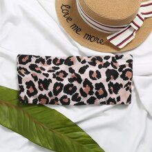 Leopard Bandeau Bikini Top | SHEIN