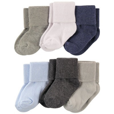 Luvable Friends Baby Boys Newborn and Baby Socks Set, Blue Gray, 0-6 Months | Target