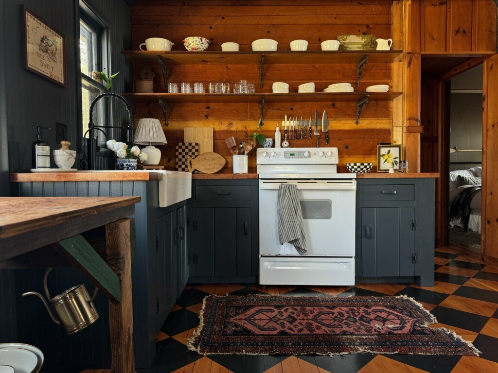 The cabin Kitchen lower cabinets are finally painted and I'm IN LOVE! Linking all of the products here and in the next few posts so you can snag any items you may want! #cabinkitchen #cabinvibes #cabinstyle #kitchenitems #kitchenstyle

#LTKstyletip #LTKhome #LTKfamily