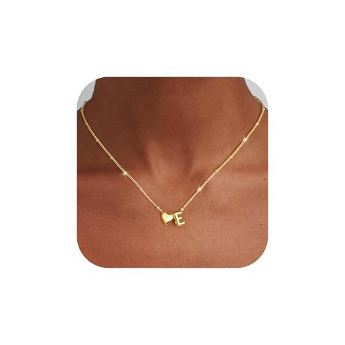 Ursteel Necklaces for Teen Girls - Heart Initial Letter E Necklace for Girls Kids Jewelry, 6 7 8 9 10 11 12 13 14 15 16 Year Old Girl Birthday Gifts, Tween Teenager Girl Kids Gift Ideas Lockets | Amazon (US)