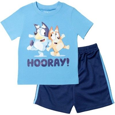 Bluey Toddler Boys Graphic T-Shirt & Mesh Shorts Set | Target
