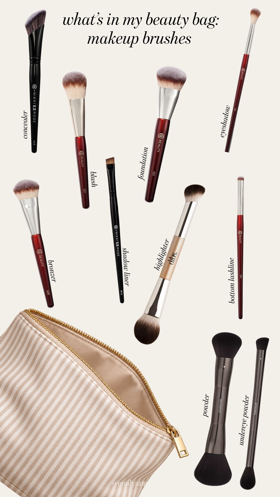 What’s in my makeup bag: brush edition #makeupbrushes #makeup #ltkbeauty #beauty