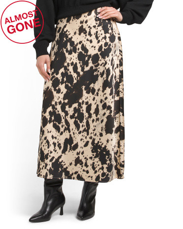 Printed Satin Slip Skirt | TJ Maxx
