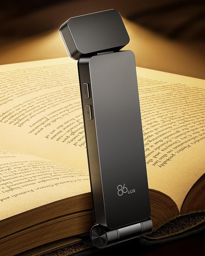 86lux Book Light, Rechargeable Clip-On LED Reading Light for Bed & Night Use - 3 Color Temperatur... | Amazon (US)