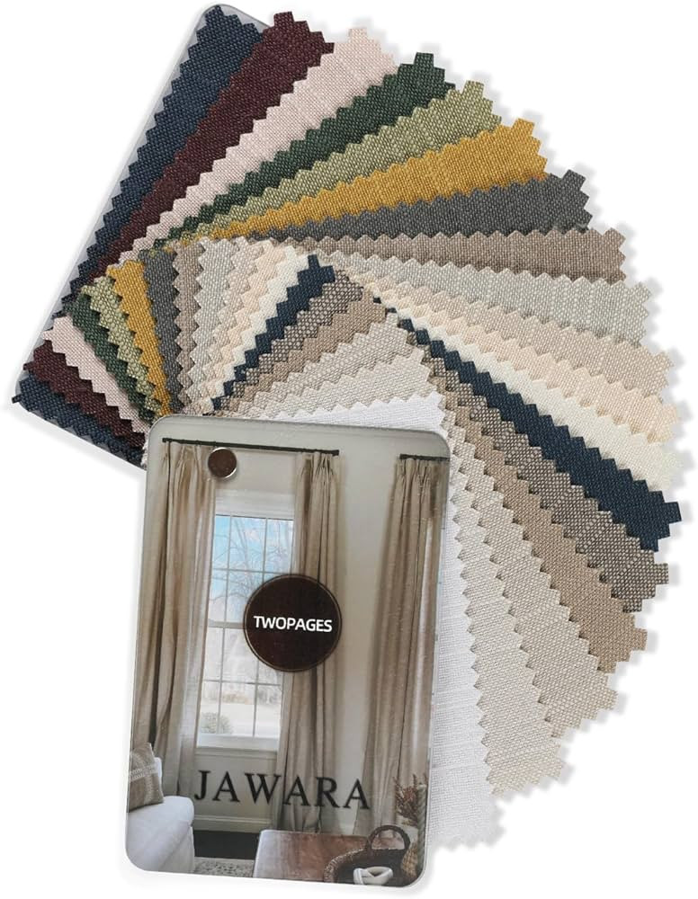 TWOPAGES Jawara Linen Cotton Curtain Fabric Sample Booklet | Amazon (US)