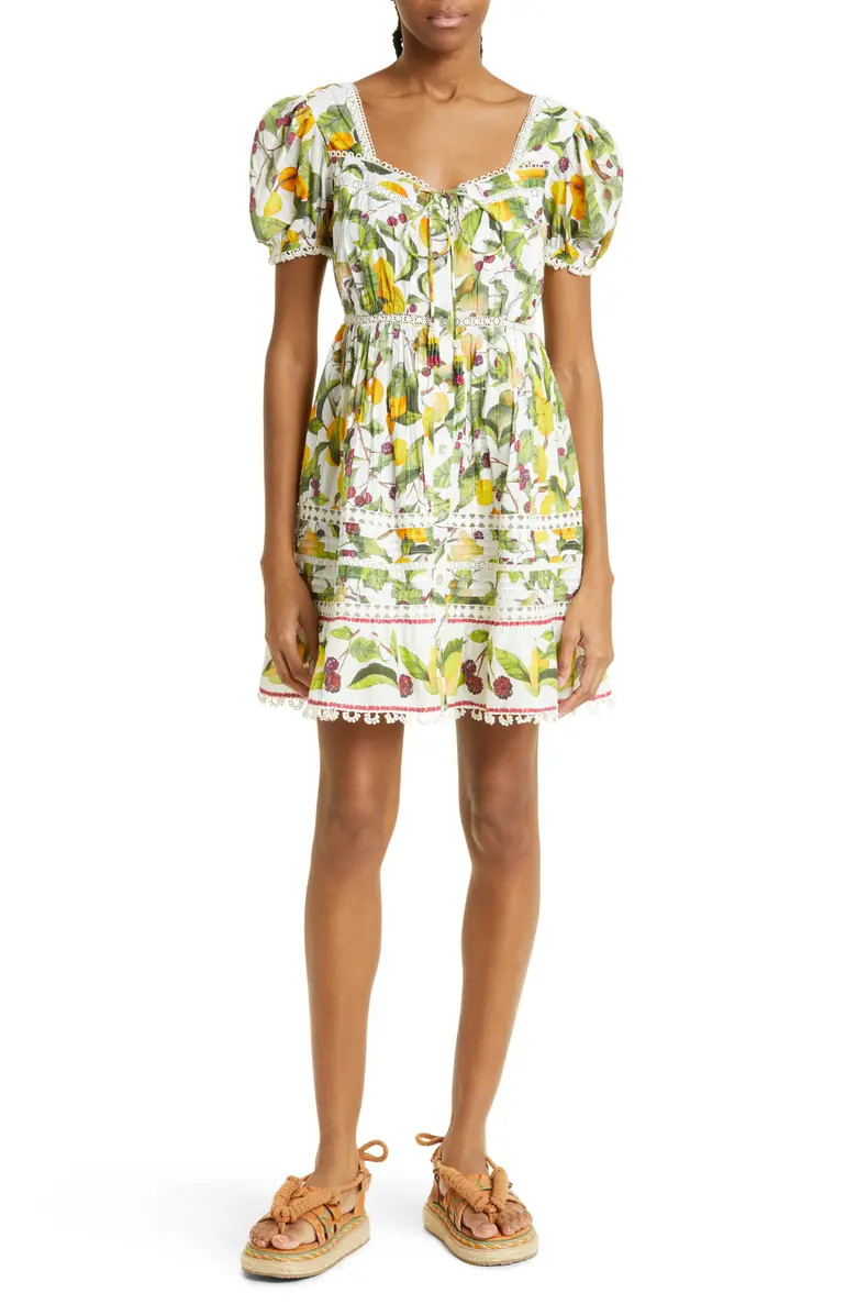 Fruit Orchard Cotton Minidress | Nordstrom